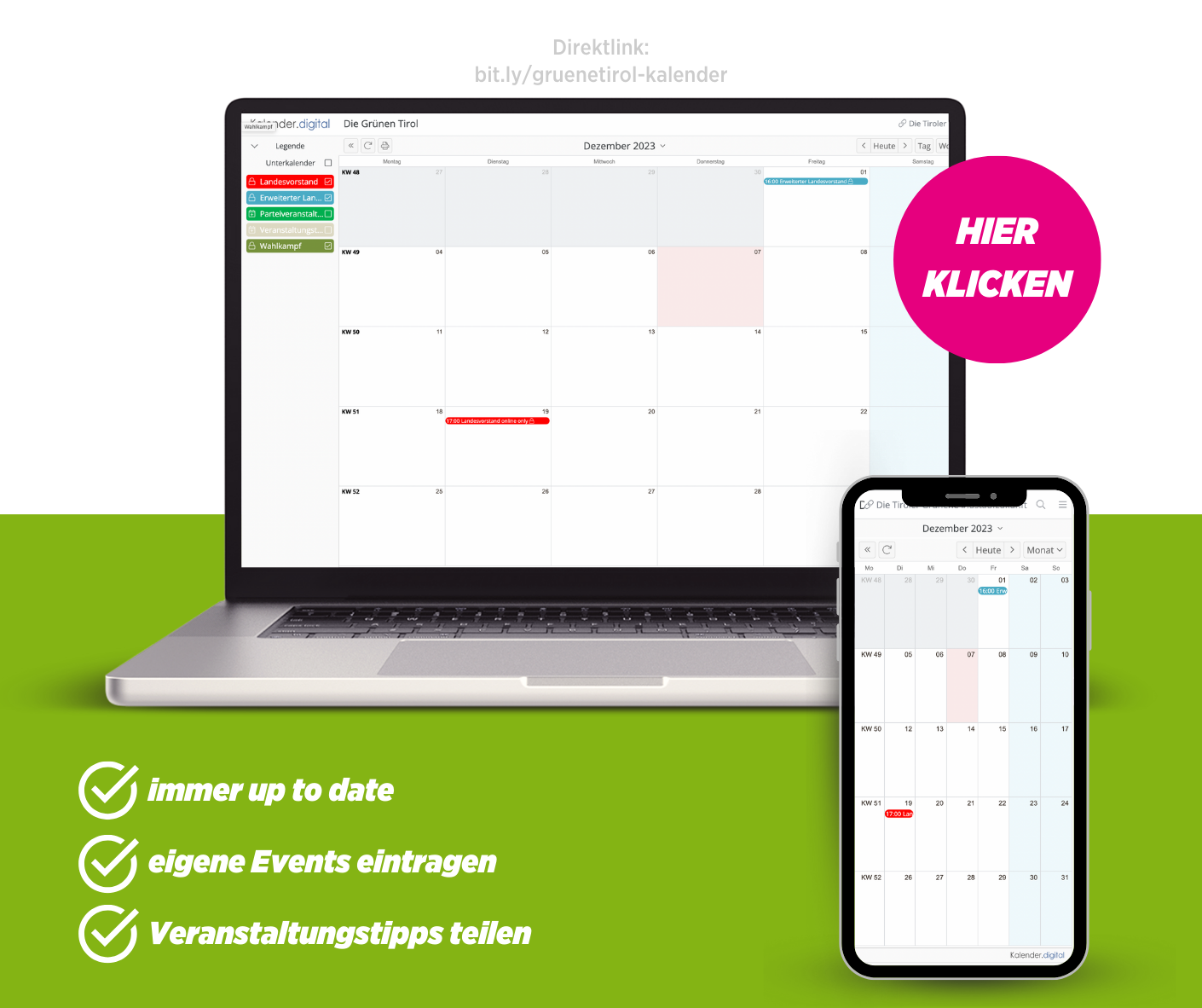 Grüne Tirol Kalender